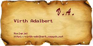 Virth Adalbert névjegykártya